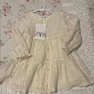 Zara Ivory Lace Baby Dress